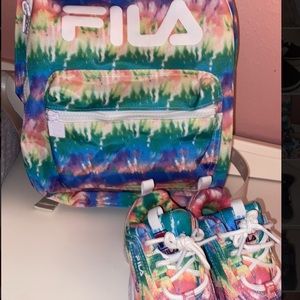 Almost brand new shoes and brand new FILA backpack